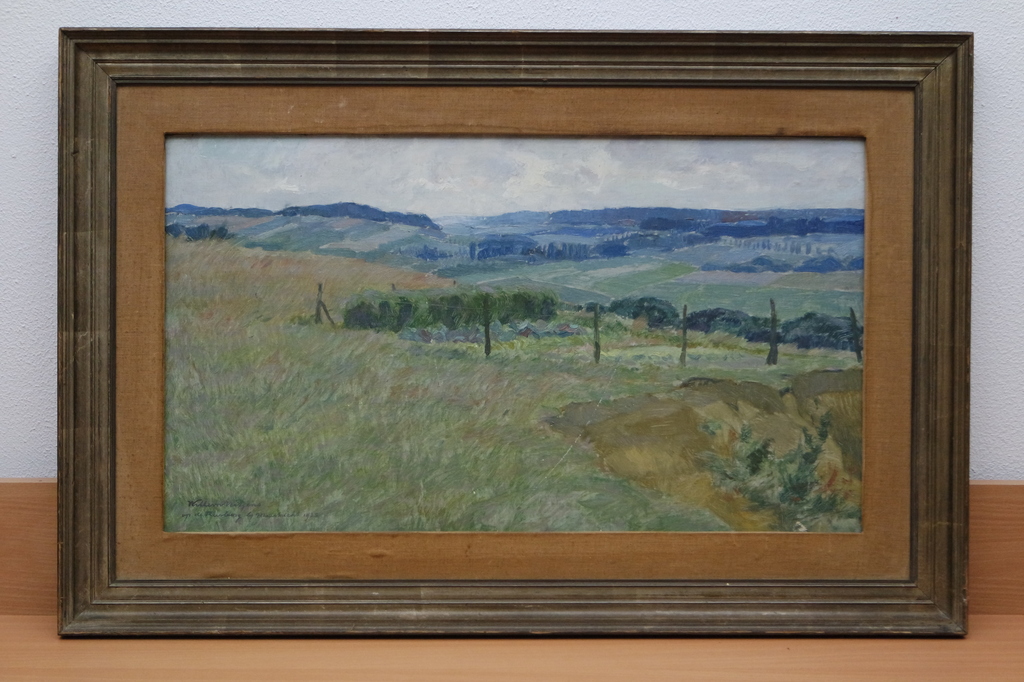 Willem Witjens (1884-1962) - olieverf op paneel - op de Rasberg bij Maastricht verkocht voor € 135!