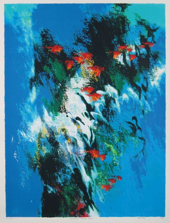 Mattie Schilders: Zeefdruk, Oorsprong van elk leven (Groot) verkocht voor € 50!