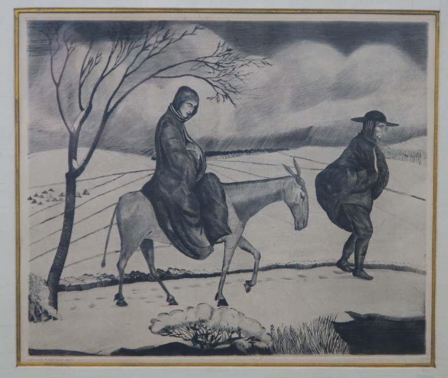 Lodewijk Schelfhout: Droge Naald Ets, Vlucht naar Egypte - Ingelijst kopen? Bied vanaf 50!