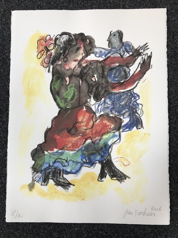 Jan Sierhuis piëzografiek (zeefdruk) - E/A ex. - 2006 DE DANS verkocht voor € 100!