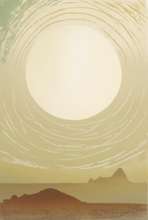 Wally Elenbaas: Litho, Z.T. Zon verkocht voor € 50!
