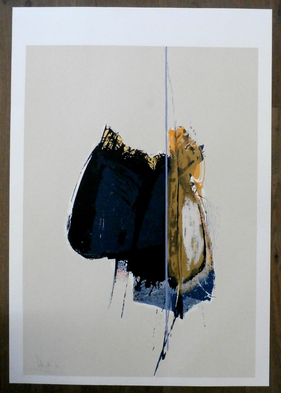 Arty Grimm - zeefdruk: abstracte compositie - 1990 kopen? Bied vanaf 70!