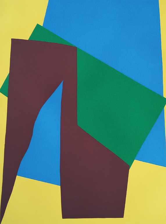 Richard Mortensen - Geometrisch abstracte compositie, zeefdruk kopen? Bied vanaf 95!