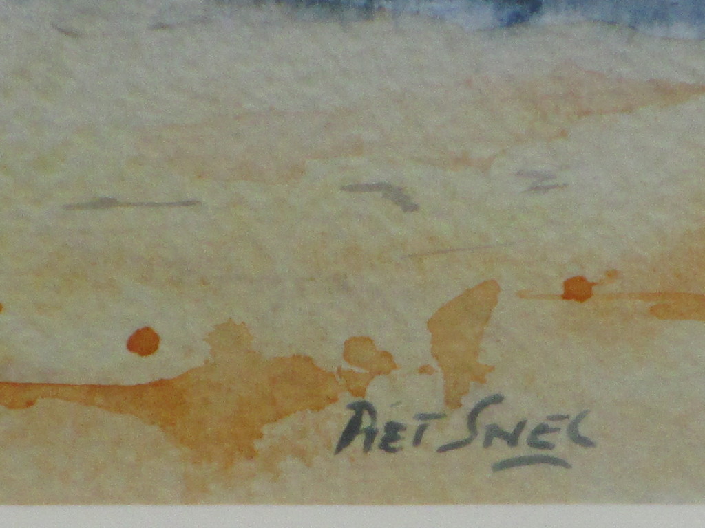 Piet Snel, Een dagje aan het strand, Aquarel kopen? Bied vanaf 35!