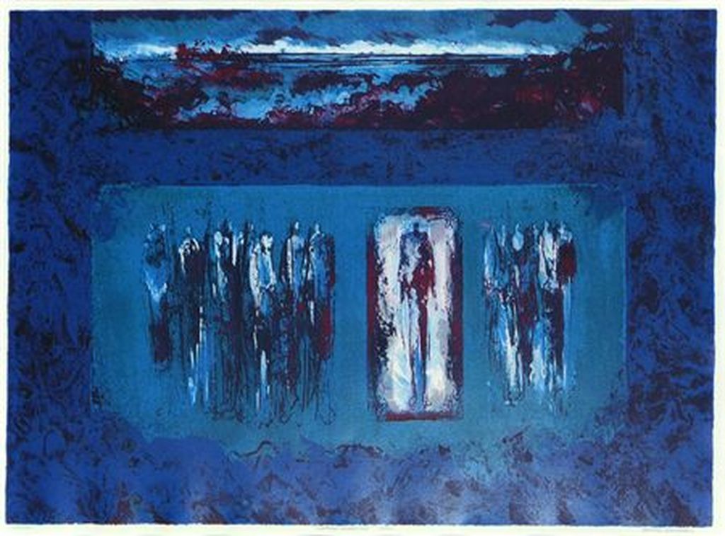 Mattie Schilders: Zeefdruk, Ochtend wandeling (Groot) verkocht voor € 55!