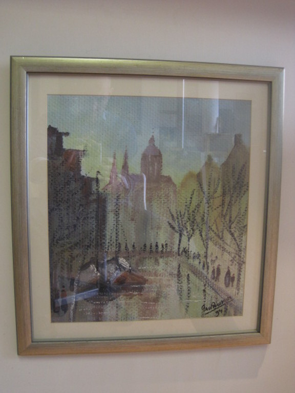 Paul Rollman 1924 - Amsterdam Oudezijdsvoorburgwal met Nicolaaskerk  kopen? Bied vanaf 1!