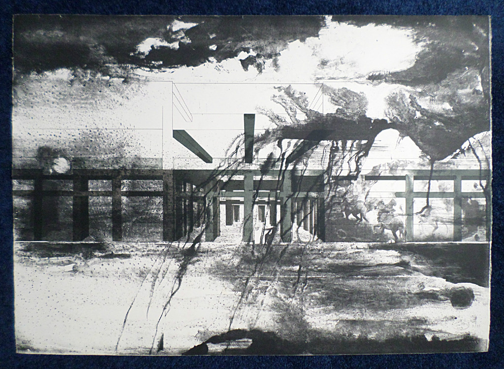 Gerti Bierenbroodspot - Labyrint in storm, litho (groot) kopen? Bied vanaf 140!