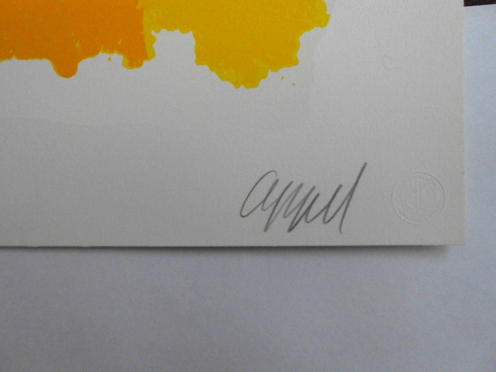 Karel Appel, zeefdruk Personage Rouge Jaune uit 1978. Oplage slechts 50 stuks. kopen? Bied vanaf 675!