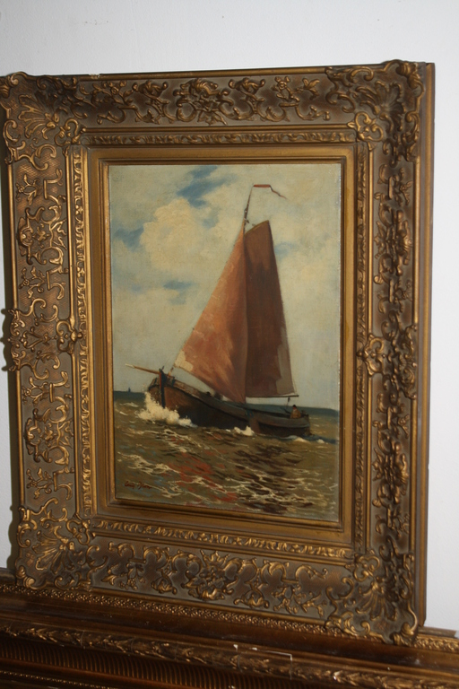 LOUIS BRON  - LEIDSCHE SCHOOL - ZEILBOOT OP NOORDZEE - LEIDEN kopen? Bied vanaf 300!