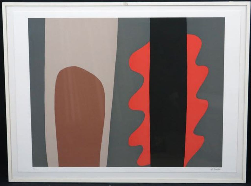 Johan Haanstra: Zeefdruk, Zonder titel -Ingelijst kopen? Bied vanaf 35!