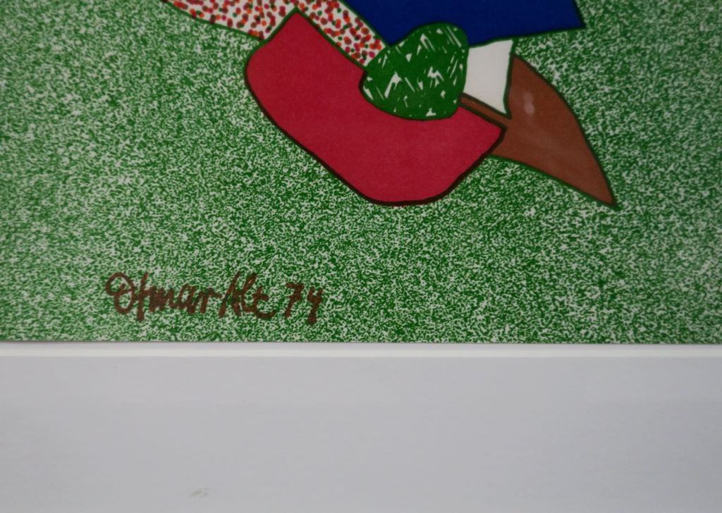 Otmar Alt: Litho en reliefdruk, Licht groen 001 - Ingelijst kopen? Bied vanaf 50!