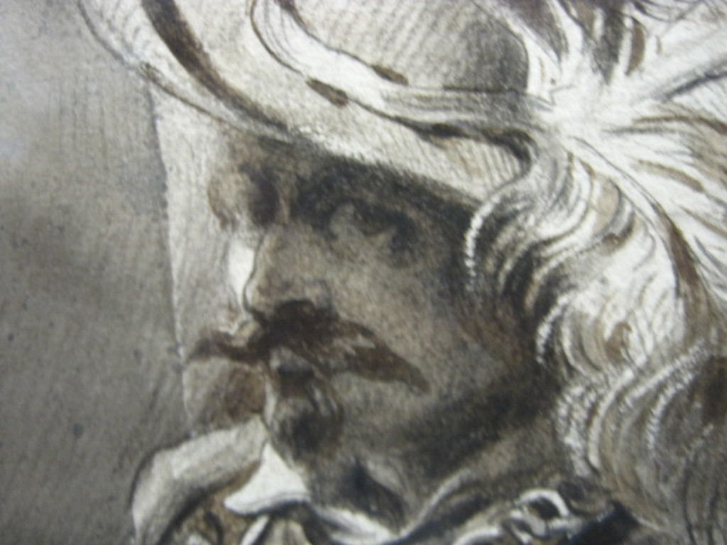 Pieter A Haaxman 1814-1887 Aquarel "Musketier" gesigneerd ca 1850 verkocht voor € 50!