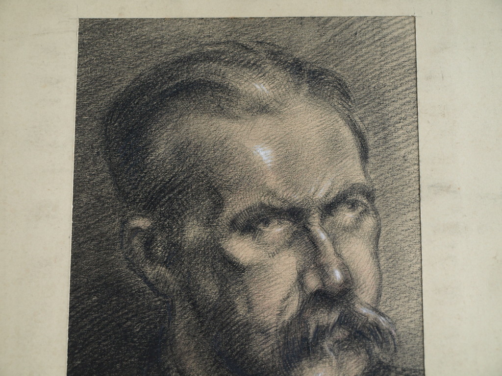 Elias Smalhout : Tekening , Portret man met snor – 1920  kopen? Bied vanaf 1!