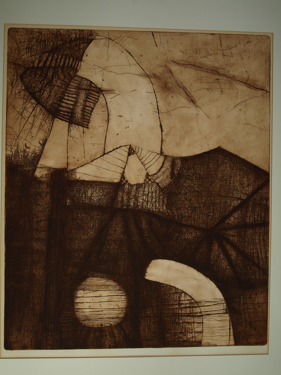 GUILLAUME LE ROY (1938-2008) - Ets – Abstract – Gesigneerd en ingelijst –  1976 kopen? Bied vanaf 60!