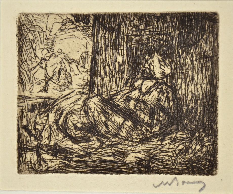 Marius Bauer: Ets. Een Koopman (V.W.45) verkocht voor € 50!