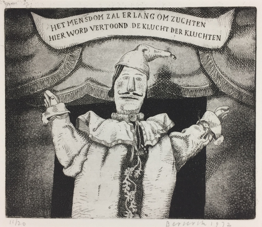 Herman Berserik - Herman Berserik, ets, 'Klucht der kluchten', 1972 (KLEINE OPLAGE) verkocht voor € 149!