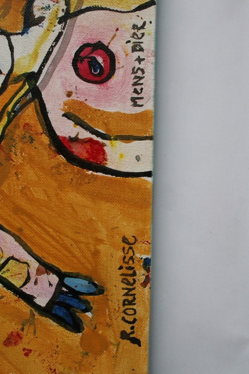 Ruud Cornelisse - Acrylverf op doek - Mens en dier kopen? Bied vanaf 80!