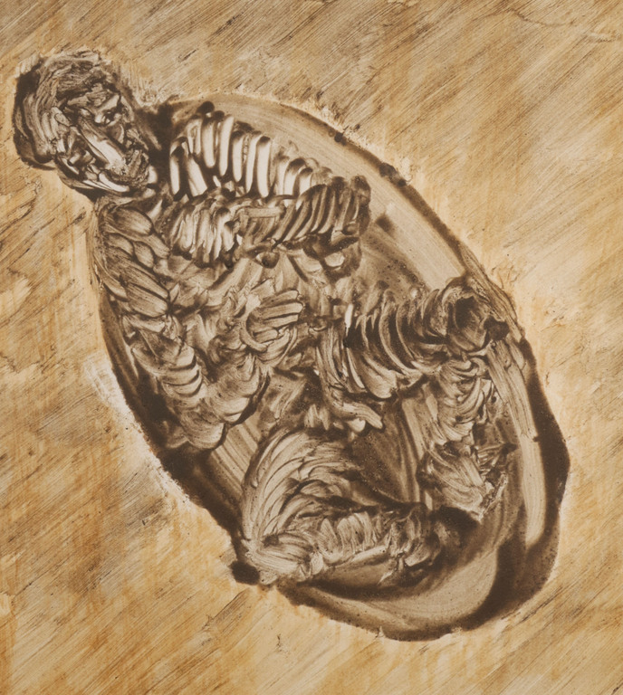 Hans van der Pennen: Klei en Acryl op papier, In bad - Ingelijst kopen? Bied vanaf 50!