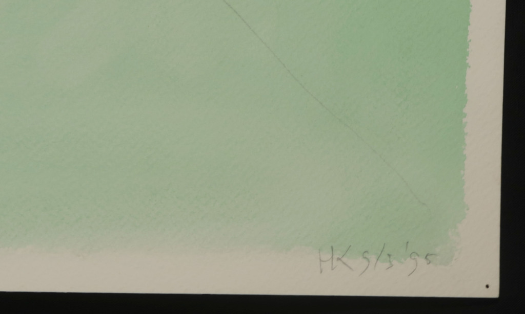 Hans Kuijs: Aquarel, Z.T. Geel-groen kopen? Bied vanaf 1!