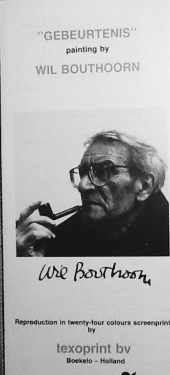 Wil Bouthoorn-Abstracte compositie op zijde-1990 kopen? Bied vanaf 25!