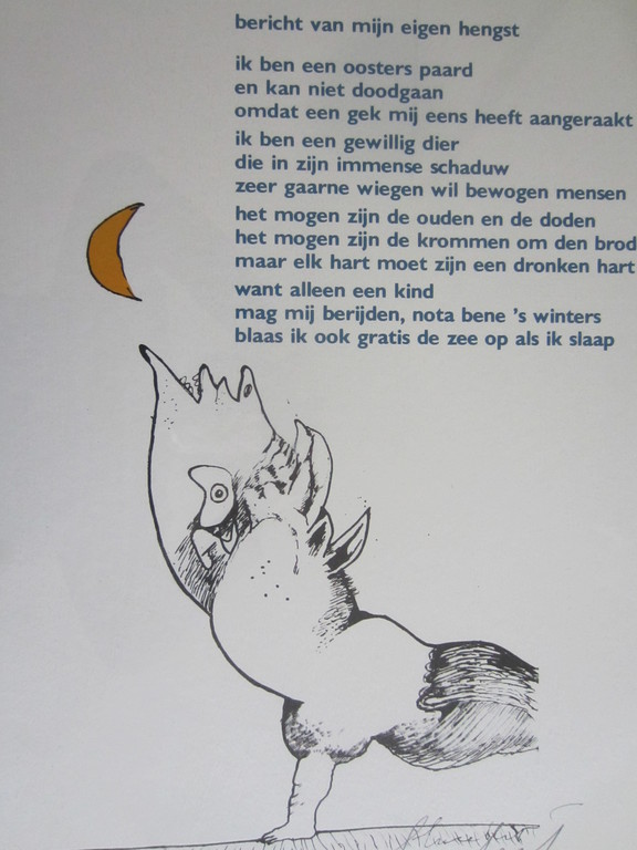 Lucebert Kleurenzeefdruk Gedichtgrafiek verkocht voor € 120!