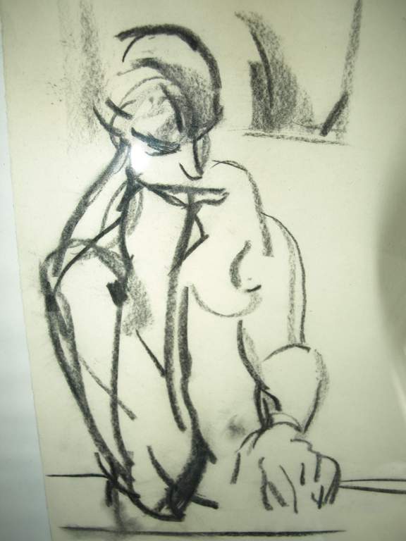 Tekening met houtskool - Ingelijst kopen? Bied vanaf 10!