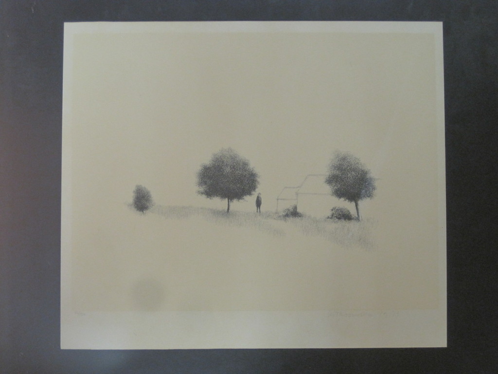 Metten Koornstra - lithografie "man bij huis" gesigneerd 1973 kopen? Bied vanaf 1!