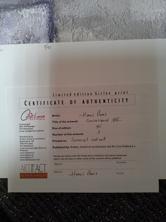 Hans Paus, Giclee, Concrescense VIII kopen? Bied vanaf 1!