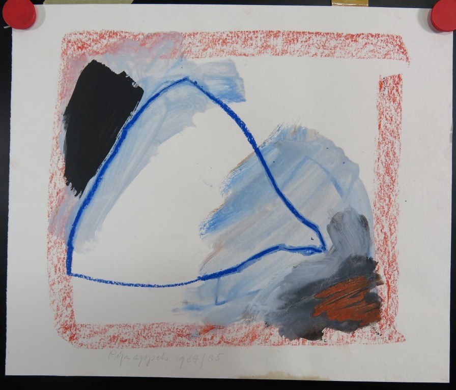 Marc Pijnappels: Gemengde techniek op papier, Z.T. (blauw driehoek) kopen? Bied vanaf 1!