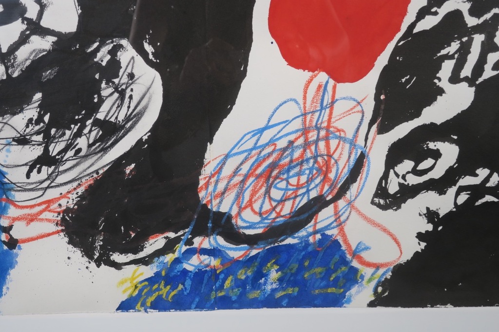 Jef Diederen: Gouache en Krijt, Z.T. - Ingelijst (Groot) kopen? Bied vanaf 500!