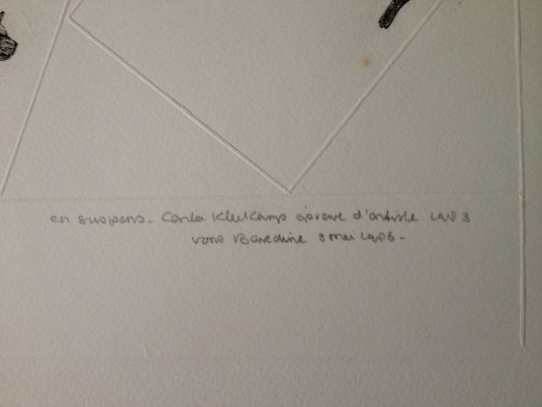 Carla Kleekamp (1937): En suspens, kleurenets/reliëfdruk kopen? Bied vanaf 1!