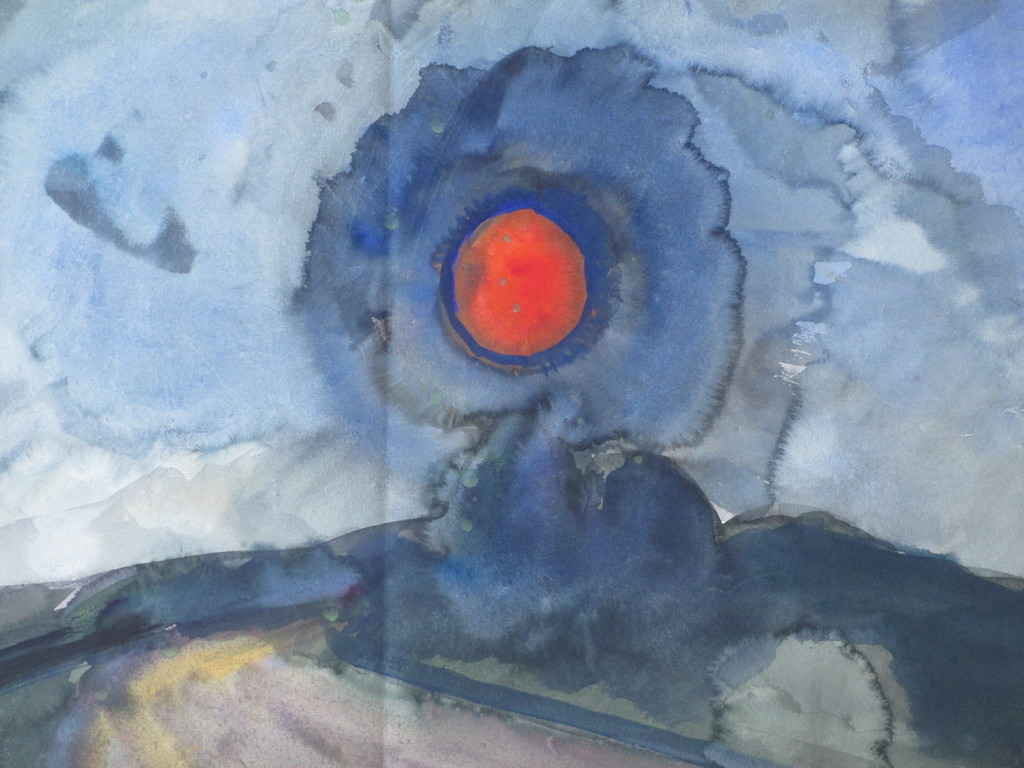 Antoon Derkzen van Angeren, Ondergaande zon, Aquarel 1934 kopen? Bied vanaf 45!