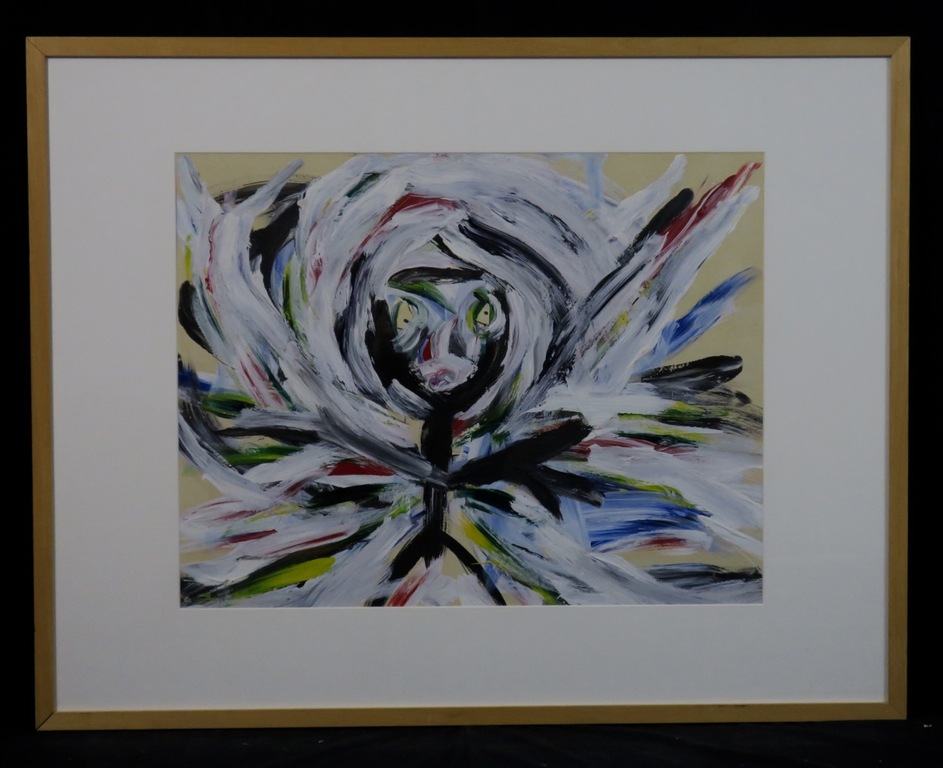 Michael Griffin: Acryl op papier, Dance gypsy dance - Ingelijst verkocht voor € 45!
