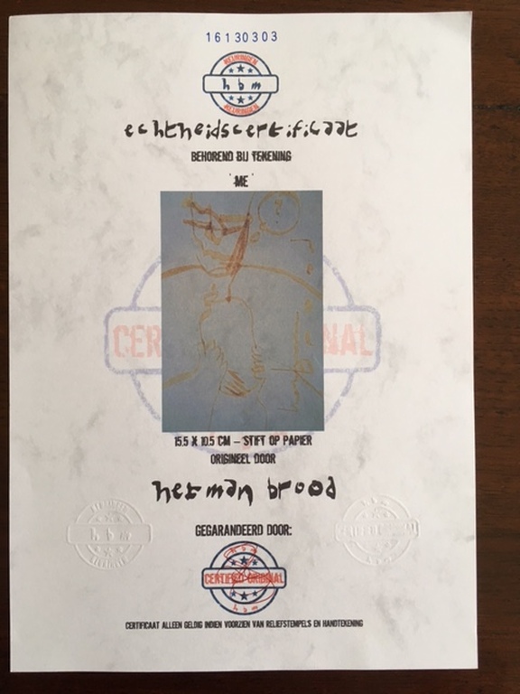 Herman Brood: Tekening op papier, Me kopen? Bied vanaf 150!