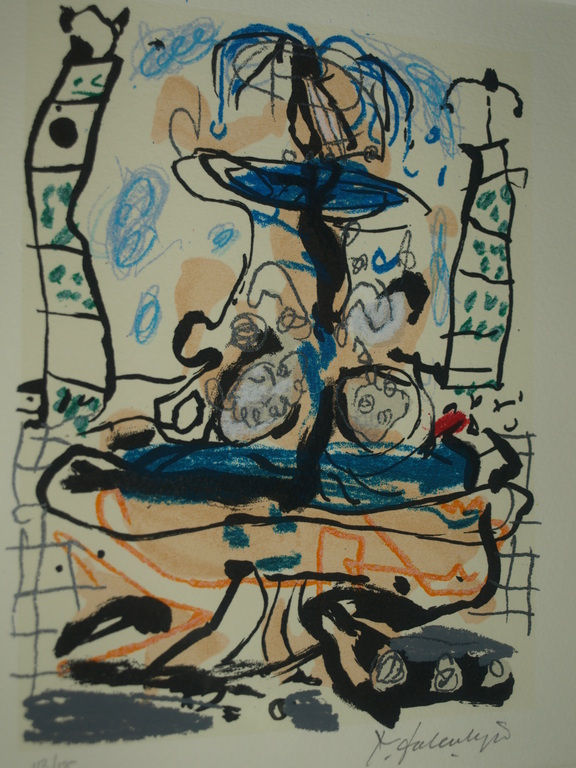 Kees Salentijn : Zeefdruk – Cobra-stijl – Gesigneerd en ingelijst – ca 1995 kopen? Bied vanaf 1!