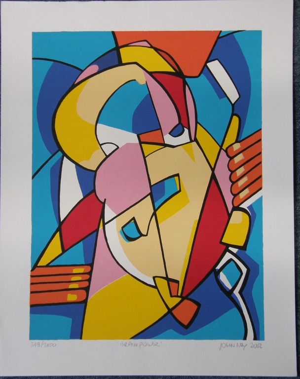 John Noy: getiteld 'Brainpower' en met potlood gesigneerd. kopen? Bied vanaf 1!