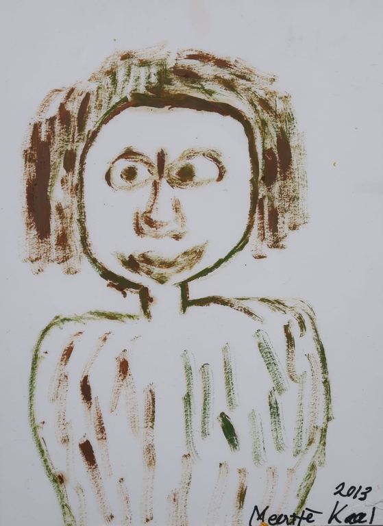 Meertje Kaal: Olieverf, Zonder titel - Ingelijst kopen? Bied vanaf 1!