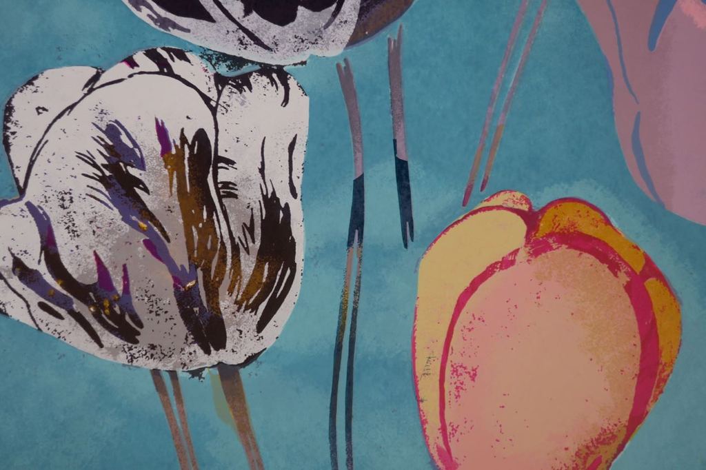 Marjan Jaspers: Zeefdruk, Tulpen II kopen? Bied vanaf 20!