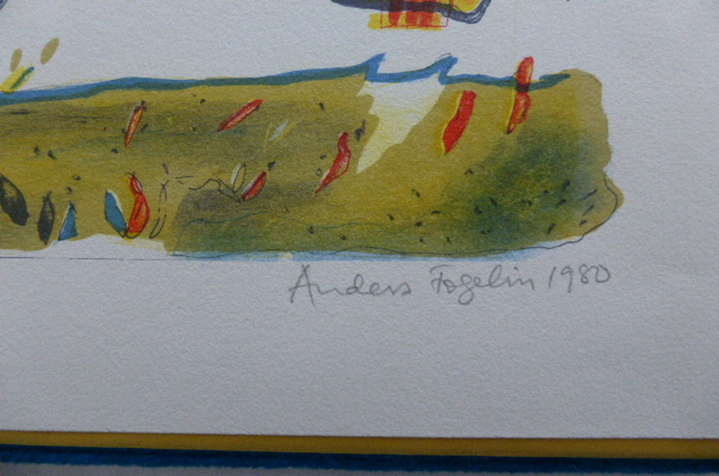 Anders Fogelin  Zweden /Spanje. luxe map met lithos  Titel In Mammons tempel. kopen? Bied vanaf 215!