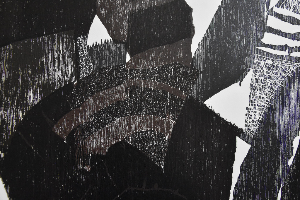 Guillaume Le Roy # COMPOSITIE # extreem groot formaat houtsnede, 1976, mint- kopen? Bied vanaf 150!