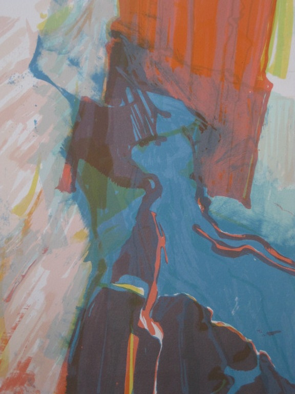 Groot abstract figuratief gesigneerde Litho "Venice 87" van Richard Smeets 1955- kopen? Bied vanaf 1!