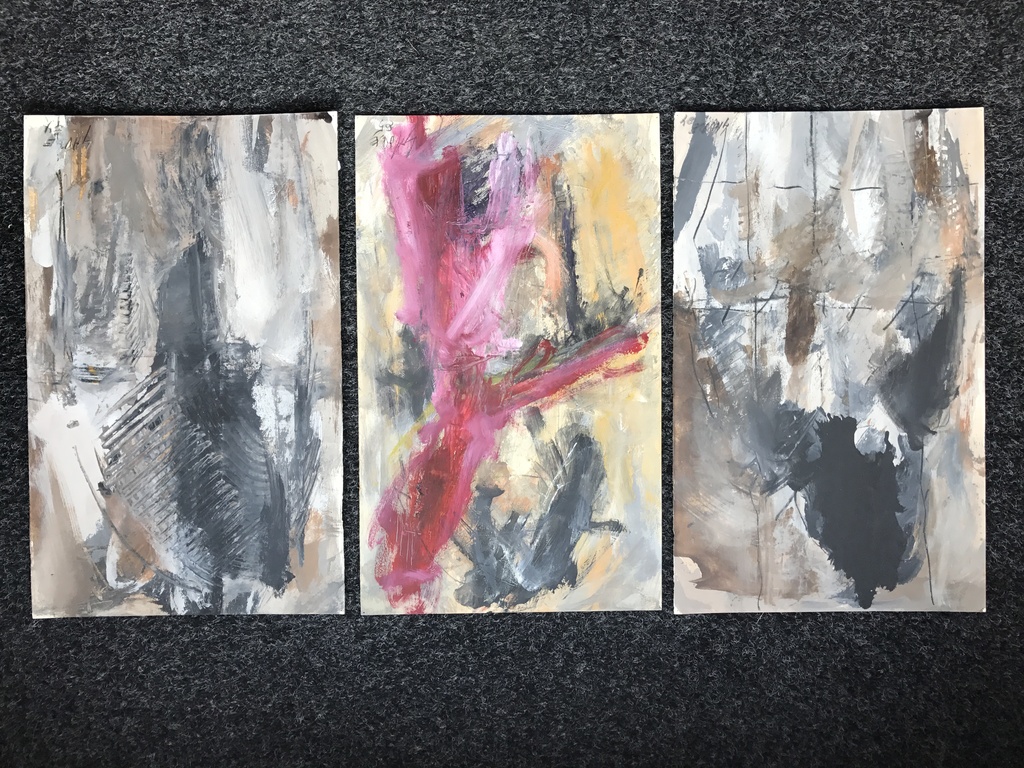 3 x Bernard Gaube gouache 1984 / 1985 kopen? Bied vanaf 1!