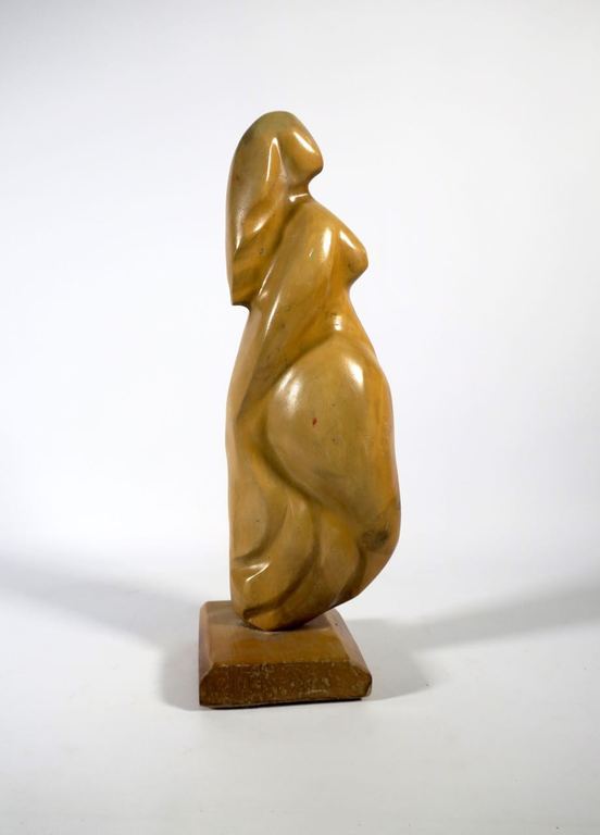 Onbekende kunstenaar: Houten beeld, Vrouw verkocht voor € 135!