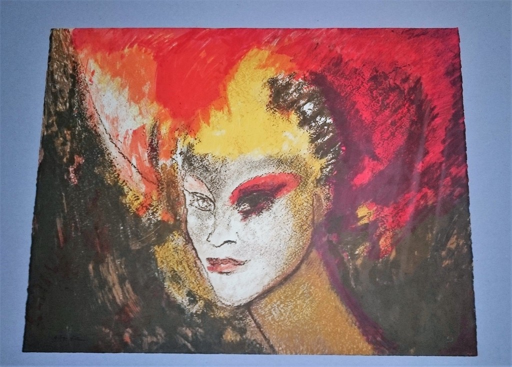 Luis Filcer,zeefdruk, geen titel verkocht voor € 35!