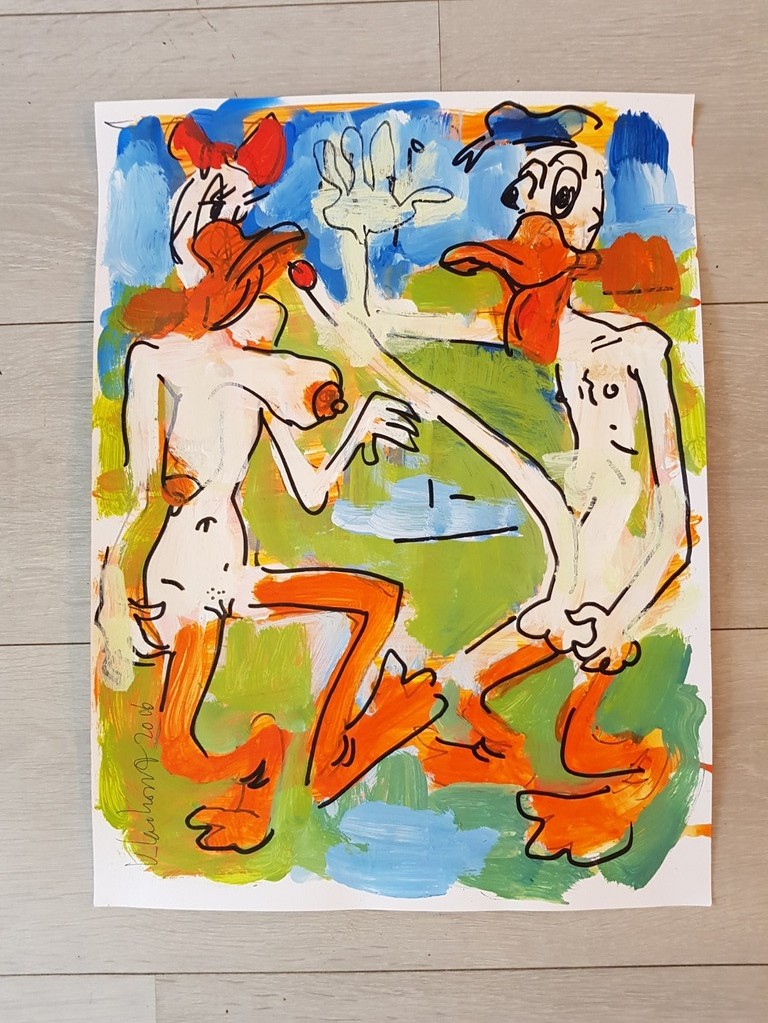 Peter Klashorst - origineel werk - serie Dagobert Duck kopen? Bied vanaf 1!