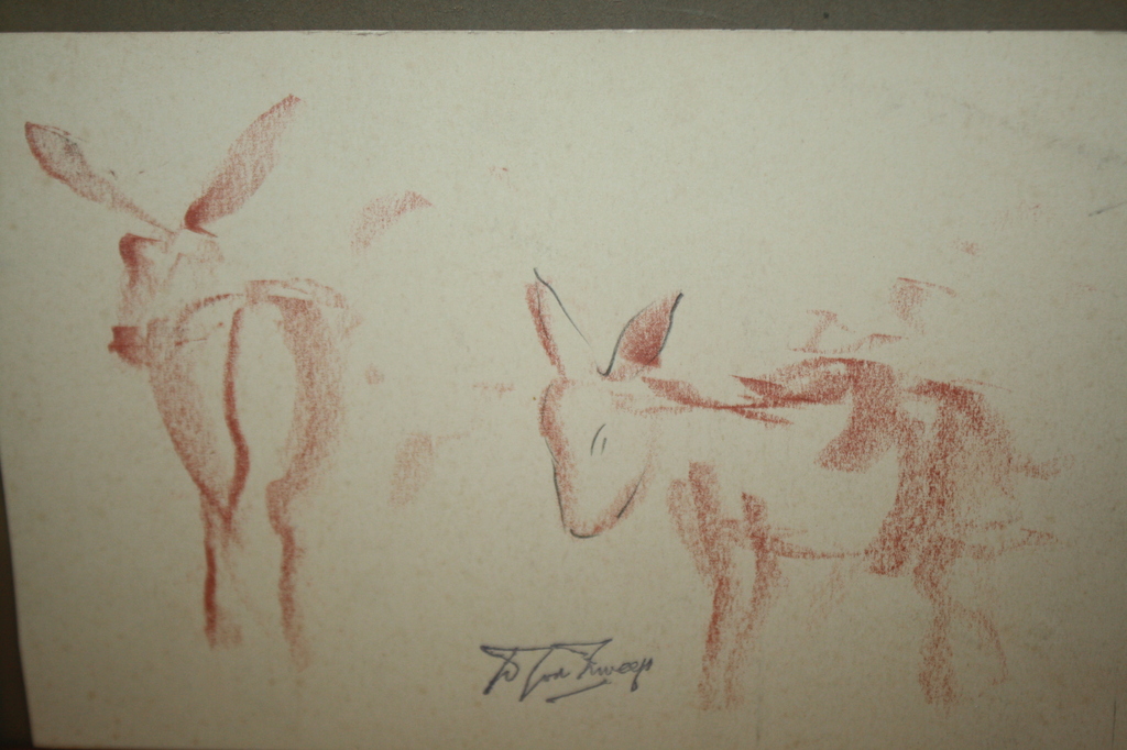 EZELTJES  - DOUWE VAN DE ZWEEP - ROOD TEKENING kopen? Bied vanaf 70!