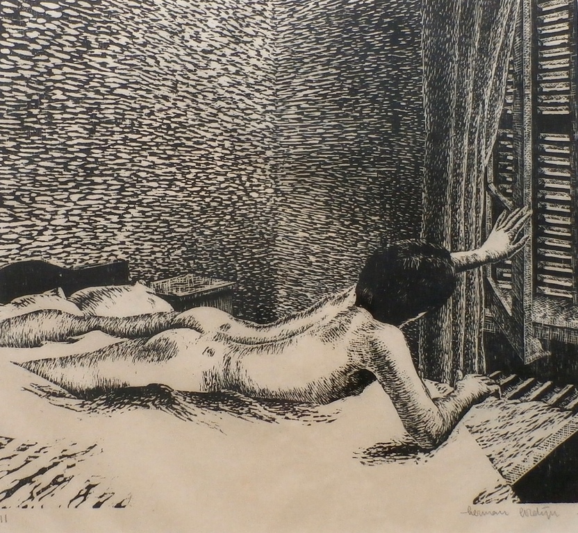 Herman Gordijn - houtsnede: naakt  kopen? Bied vanaf 90!