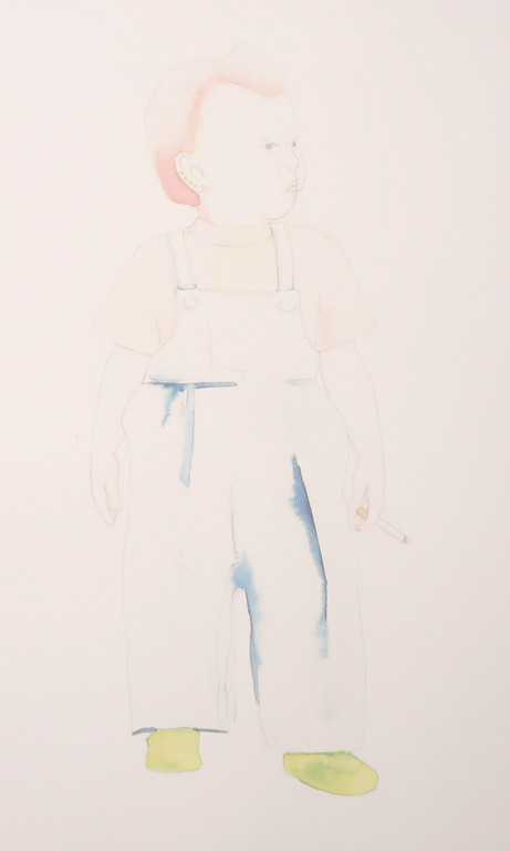 Jacquelyn Tough: Aquarel, Zonder titel verkocht voor € 40!