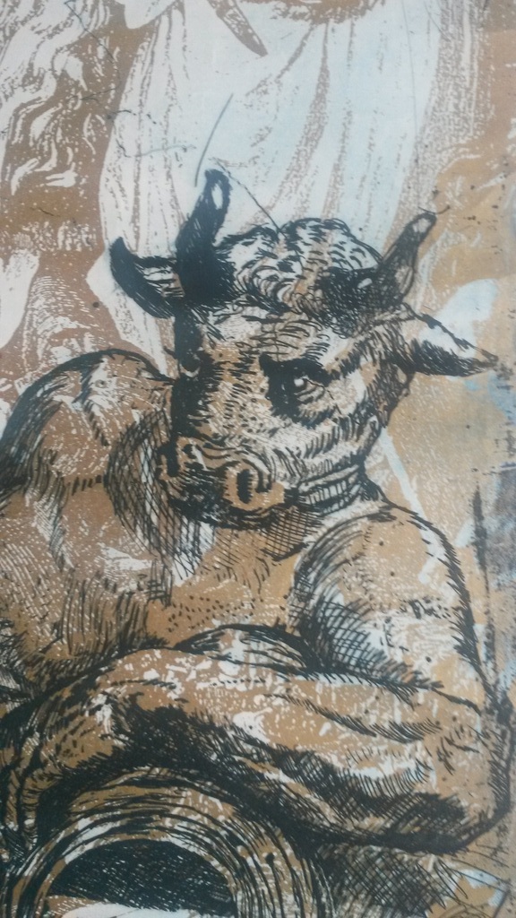 Pieter Alewijns - gemengde grafische technieken - Minotauros kopen? Bied vanaf 35!