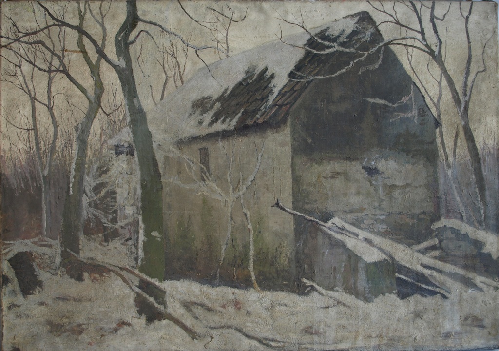 Onbekend : Olieverf op doek – Hutje in de winter – ca 1925 – 71 x 100 cm kopen? Bied vanaf 1!